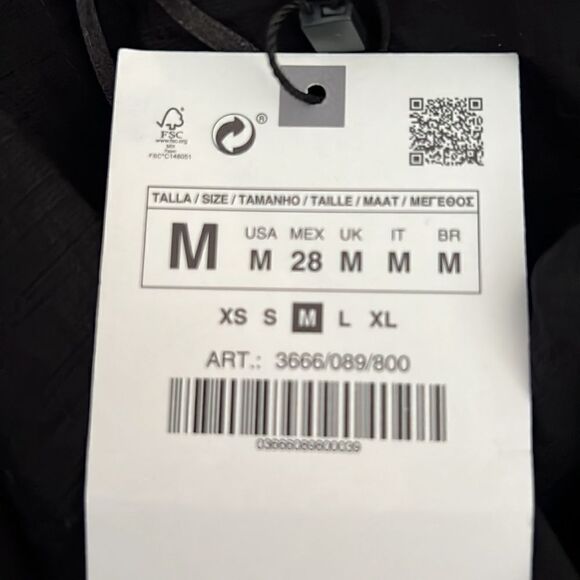 ZARA | Black | WRAP DRESS WITH BOW - Picture 8 of 11